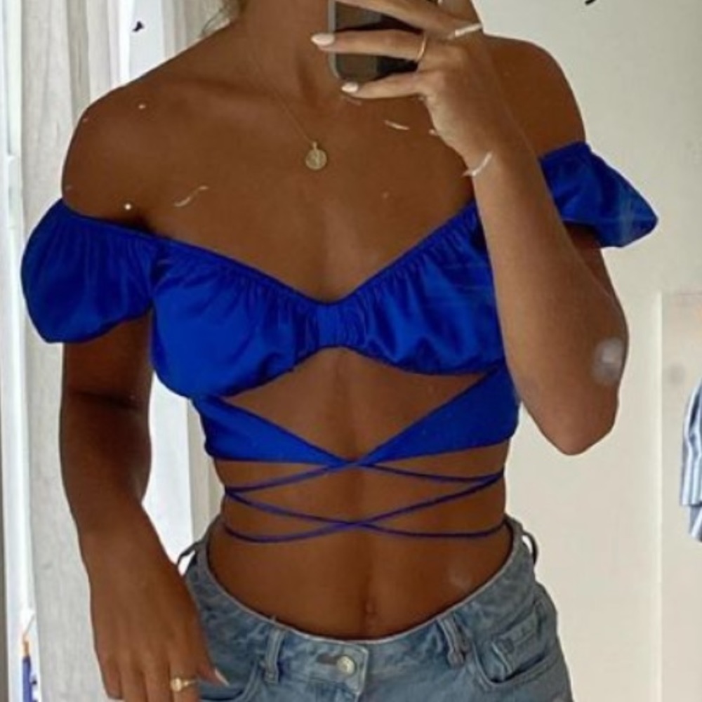 Blue princess polly top size 4